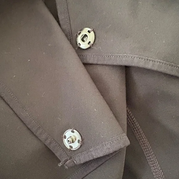 Spanx Drape Front Jacket in Very Black; Mixed Fabric - Picture 9 of 10